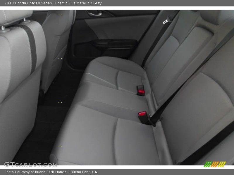 Cosmic Blue Metallic / Gray 2018 Honda Civic EX Sedan