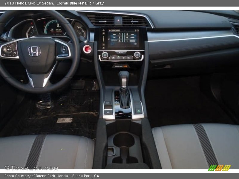 Cosmic Blue Metallic / Gray 2018 Honda Civic EX Sedan