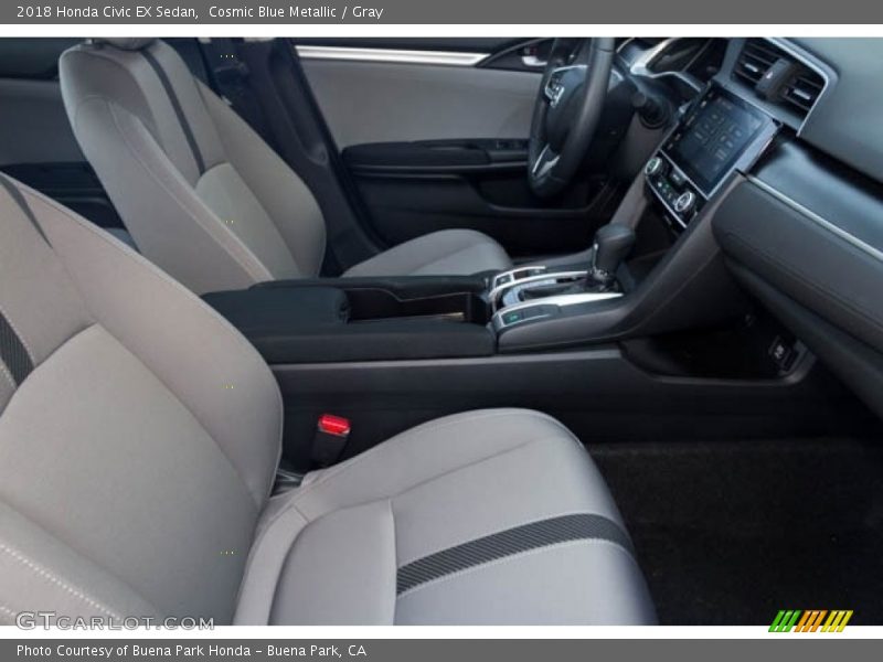 Cosmic Blue Metallic / Gray 2018 Honda Civic EX Sedan