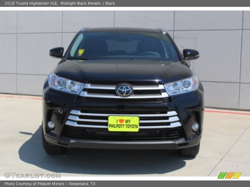 Midnight Black Metallic / Black 2018 Toyota Highlander XLE