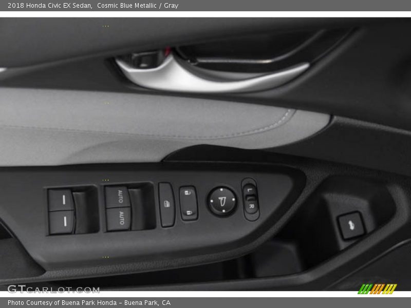 Cosmic Blue Metallic / Gray 2018 Honda Civic EX Sedan