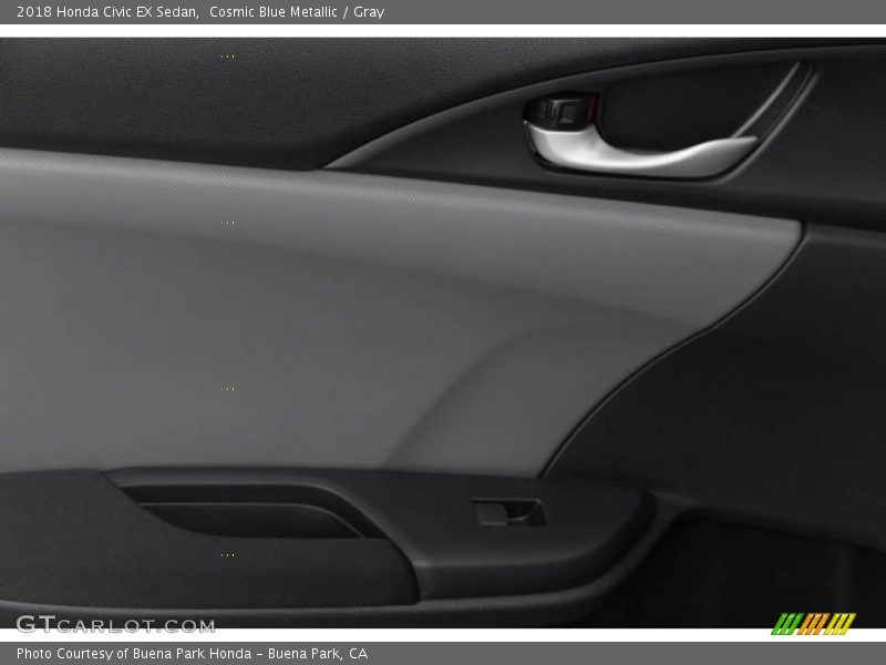 Cosmic Blue Metallic / Gray 2018 Honda Civic EX Sedan