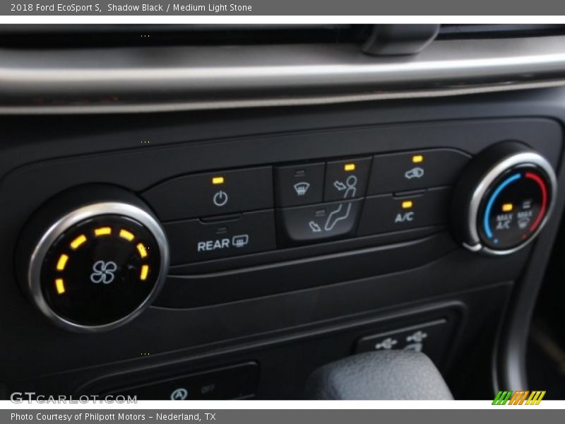 Shadow Black / Medium Light Stone 2018 Ford EcoSport S