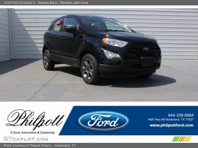 Shadow Black / Medium Light Stone 2018 Ford EcoSport S