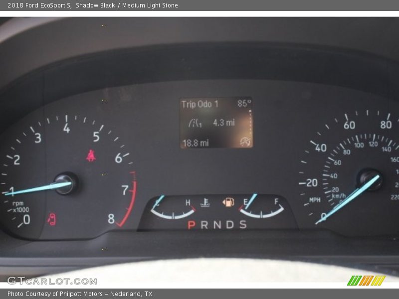 Shadow Black / Medium Light Stone 2018 Ford EcoSport S