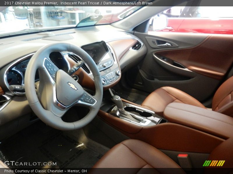 Iridescent Pearl Tricoat / Dark Atmosphere/Loft Brown 2017 Chevrolet Malibu Premier