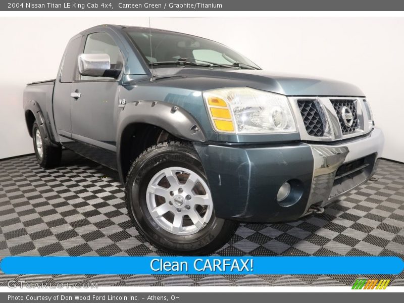 Canteen Green / Graphite/Titanium 2004 Nissan Titan LE King Cab 4x4