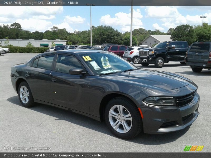 Granite Pearl / Black 2018 Dodge Charger SXT