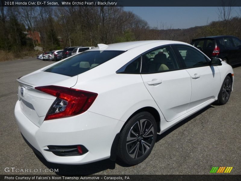 White Orchid Pearl / Black/Ivory 2018 Honda Civic EX-T Sedan