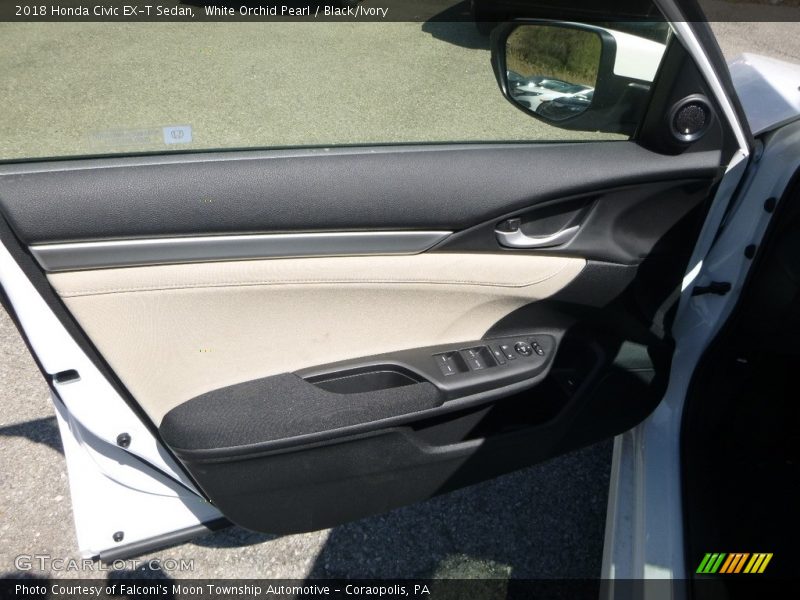 White Orchid Pearl / Black/Ivory 2018 Honda Civic EX-T Sedan