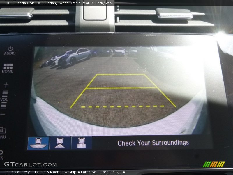 White Orchid Pearl / Black/Ivory 2018 Honda Civic EX-T Sedan