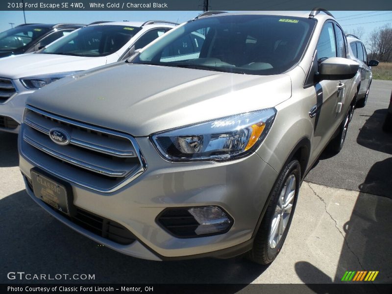 White Gold / Charcoal Black 2018 Ford Escape SE 4WD