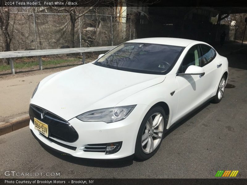 Pearl White / Black 2014 Tesla Model S