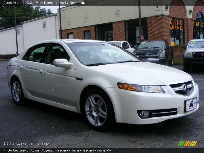 White Diamond Pearl / Parchment 2008 Acura TL 3.2