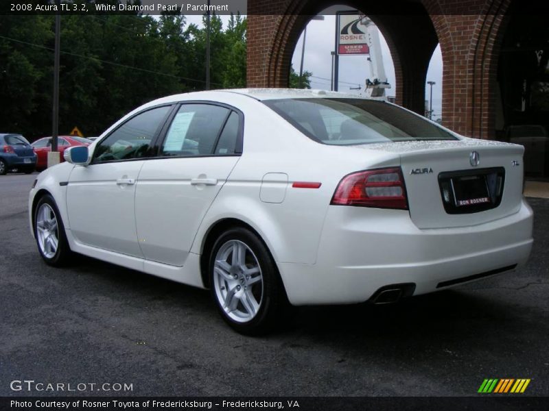 White Diamond Pearl / Parchment 2008 Acura TL 3.2