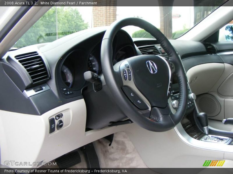 White Diamond Pearl / Parchment 2008 Acura TL 3.2