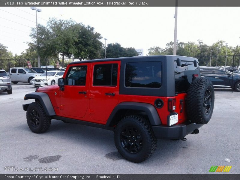Firecracker Red / Black 2018 Jeep Wrangler Unlimited Willys Wheeler Edition 4x4