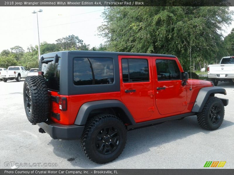 Firecracker Red / Black 2018 Jeep Wrangler Unlimited Willys Wheeler Edition 4x4
