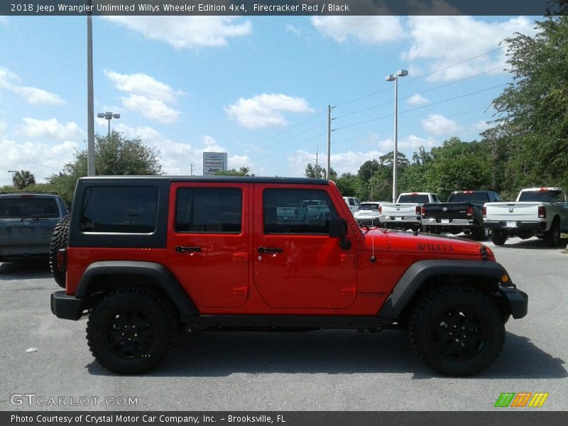 Firecracker Red / Black 2018 Jeep Wrangler Unlimited Willys Wheeler Edition 4x4