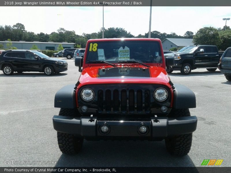 Firecracker Red / Black 2018 Jeep Wrangler Unlimited Willys Wheeler Edition 4x4