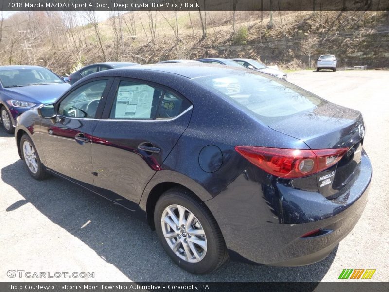 Deep Crystal Blue Mica / Black 2018 Mazda MAZDA3 Sport 4 Door