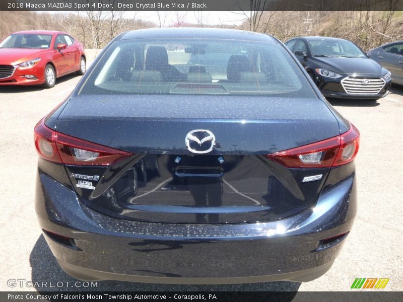 Deep Crystal Blue Mica / Black 2018 Mazda MAZDA3 Sport 4 Door