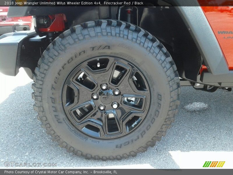 Firecracker Red / Black 2018 Jeep Wrangler Unlimited Willys Wheeler Edition 4x4
