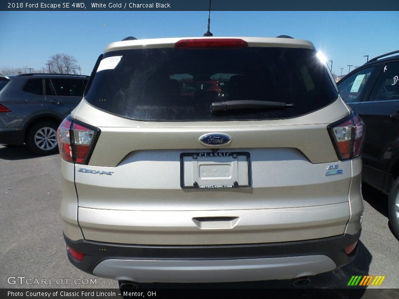 White Gold / Charcoal Black 2018 Ford Escape SE 4WD