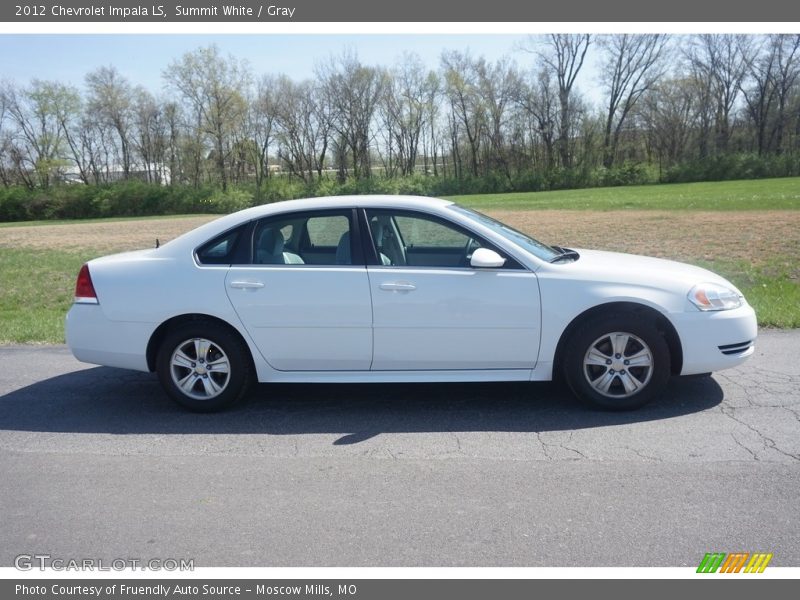Summit White / Gray 2012 Chevrolet Impala LS