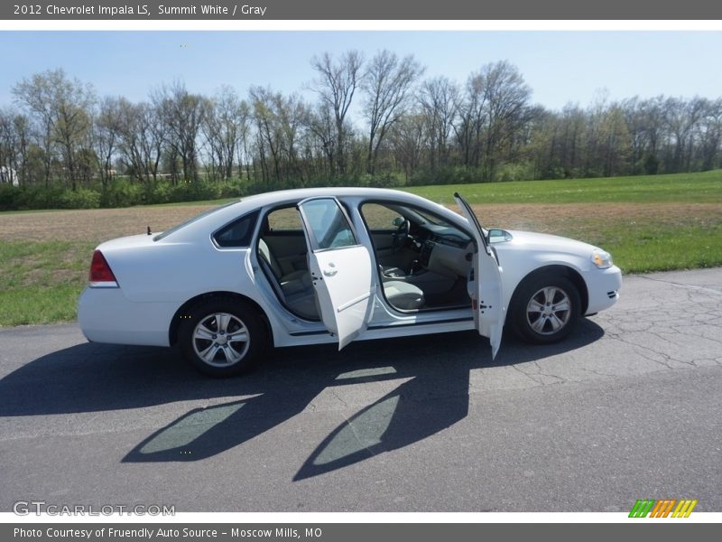 Summit White / Gray 2012 Chevrolet Impala LS