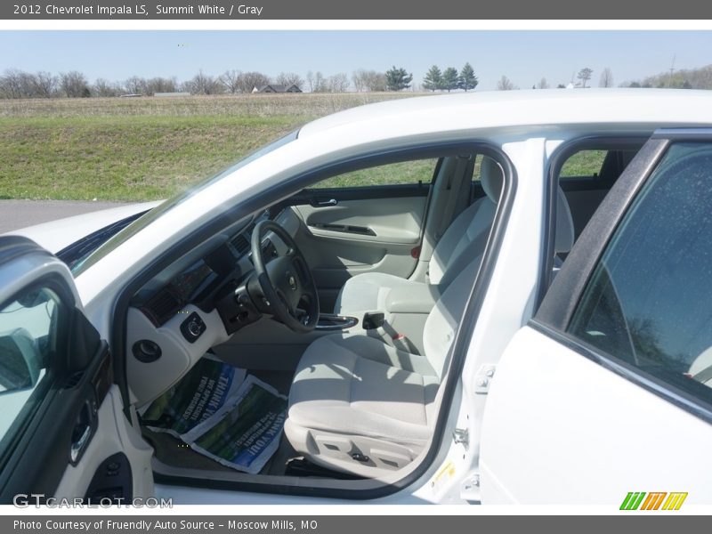 Summit White / Gray 2012 Chevrolet Impala LS