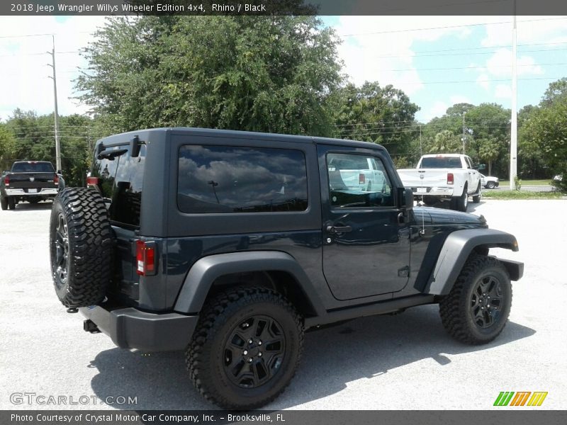Rhino / Black 2018 Jeep Wrangler Willys Wheeler Edition 4x4