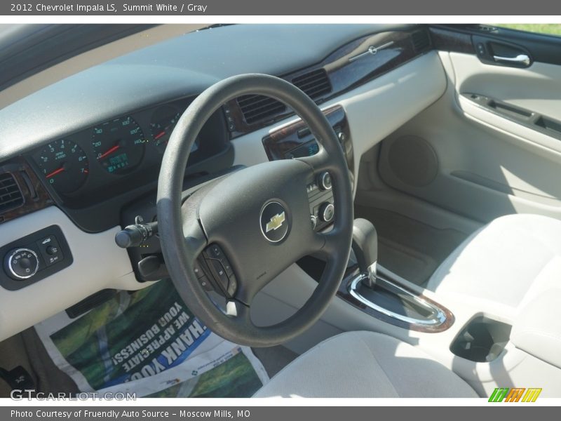 Summit White / Gray 2012 Chevrolet Impala LS