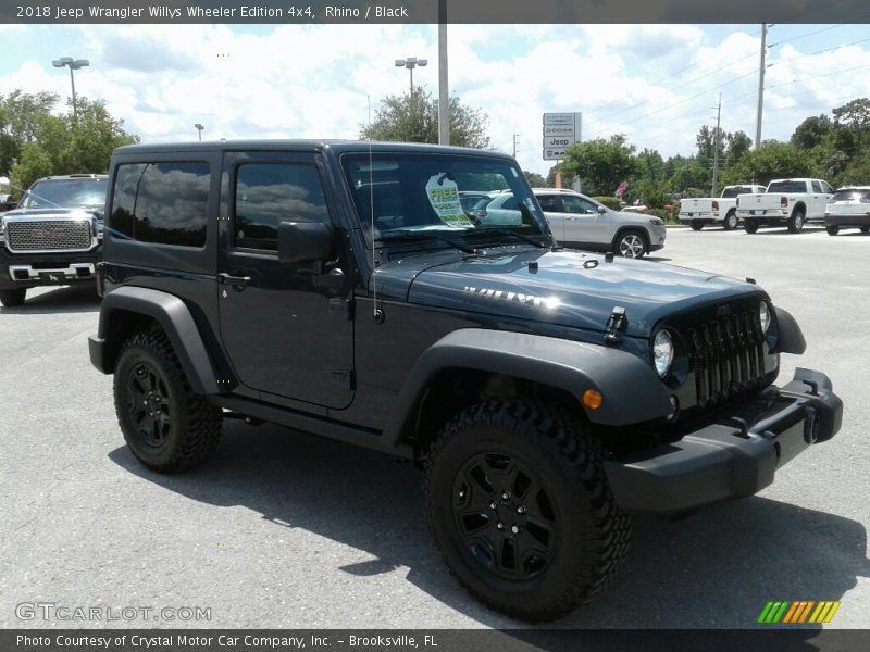 Rhino / Black 2018 Jeep Wrangler Willys Wheeler Edition 4x4