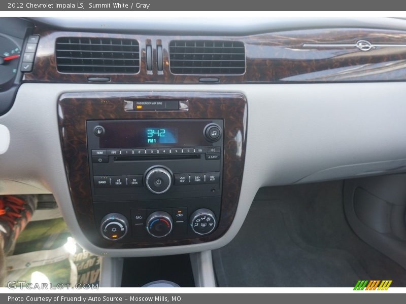 Summit White / Gray 2012 Chevrolet Impala LS