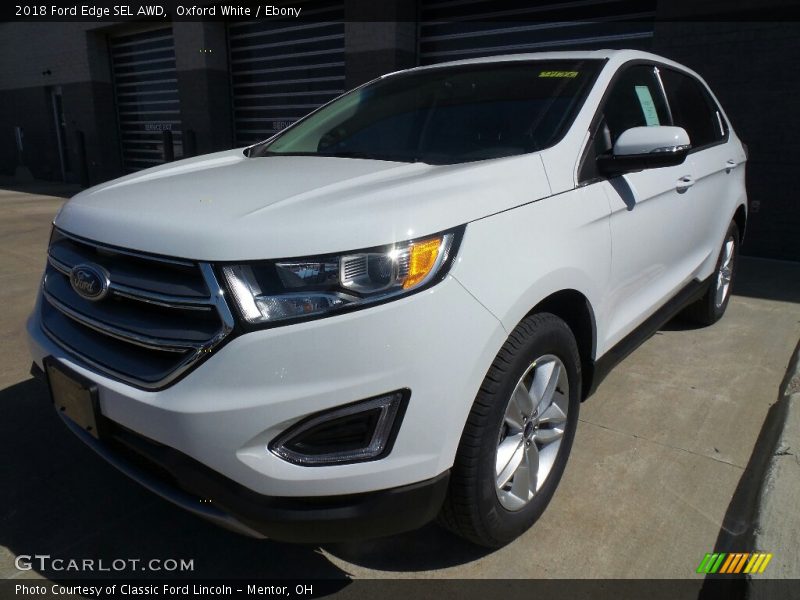 Oxford White / Ebony 2018 Ford Edge SEL AWD