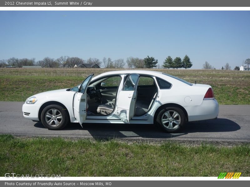 Summit White / Gray 2012 Chevrolet Impala LS