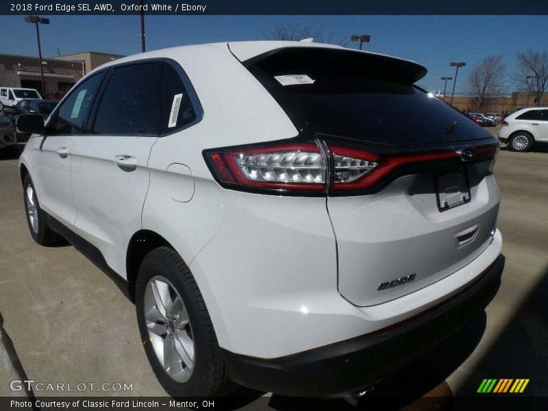 Oxford White / Ebony 2018 Ford Edge SEL AWD