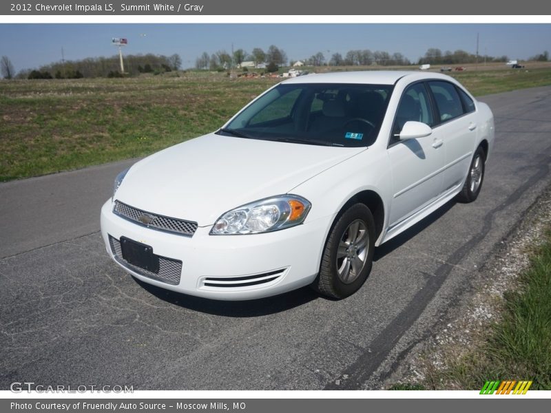 Summit White / Gray 2012 Chevrolet Impala LS