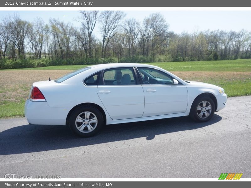 Summit White / Gray 2012 Chevrolet Impala LS