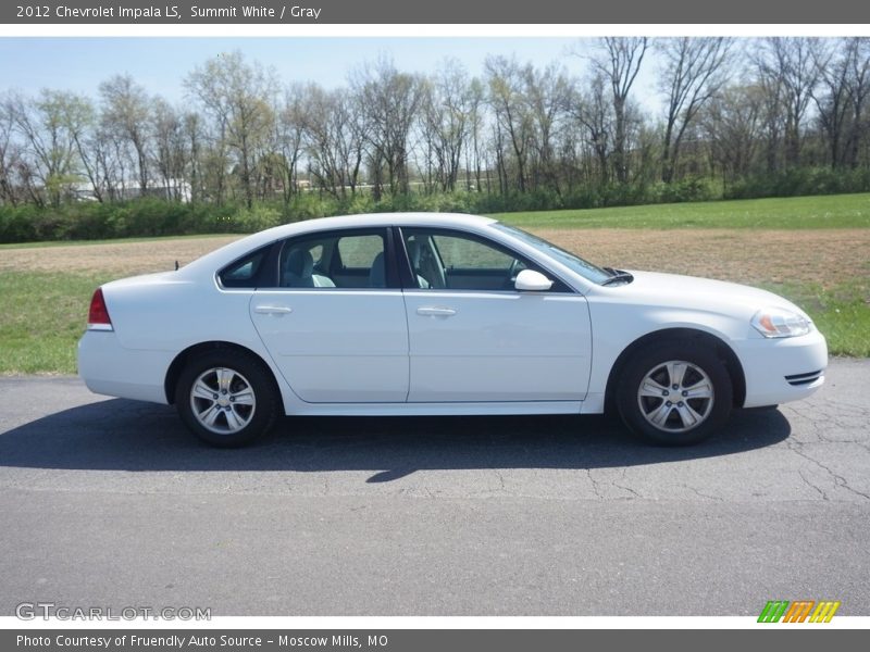 Summit White / Gray 2012 Chevrolet Impala LS