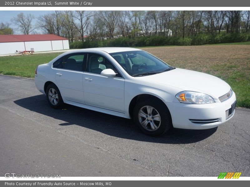 Summit White / Gray 2012 Chevrolet Impala LS