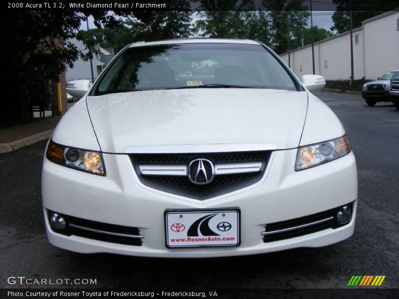 White Diamond Pearl / Parchment 2008 Acura TL 3.2