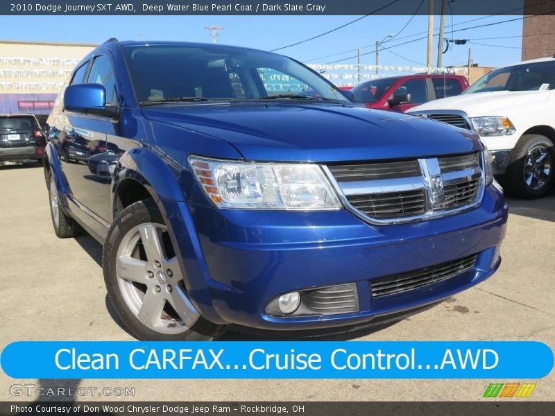 Deep Water Blue Pearl Coat / Dark Slate Gray 2010 Dodge Journey SXT AWD