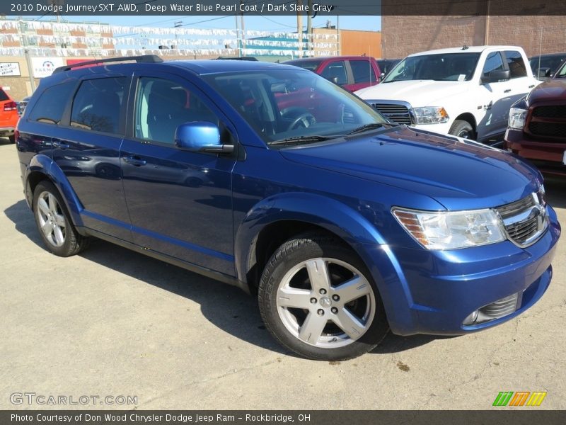 Deep Water Blue Pearl Coat / Dark Slate Gray 2010 Dodge Journey SXT AWD