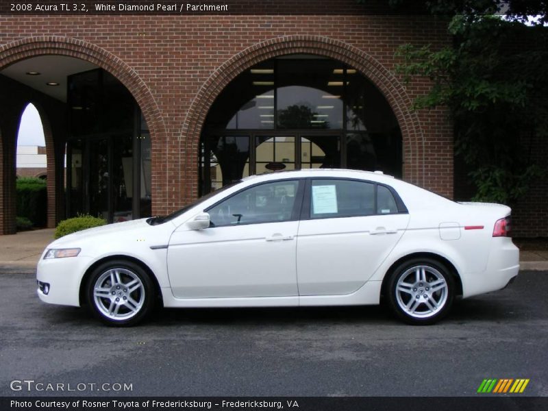 White Diamond Pearl / Parchment 2008 Acura TL 3.2