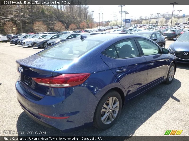 Lakeside Blue / Gray 2018 Hyundai Elantra SEL