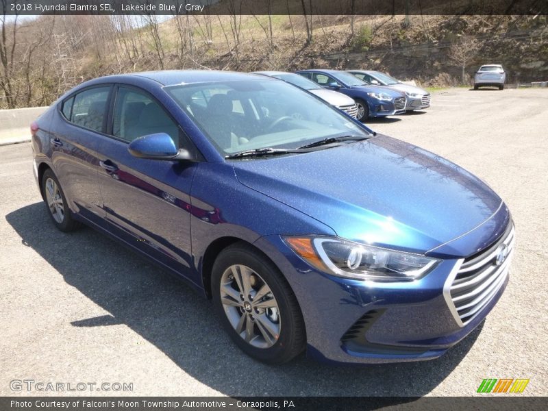 Lakeside Blue / Gray 2018 Hyundai Elantra SEL