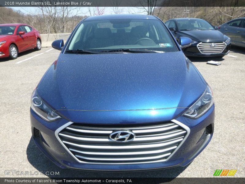 Lakeside Blue / Gray 2018 Hyundai Elantra SEL