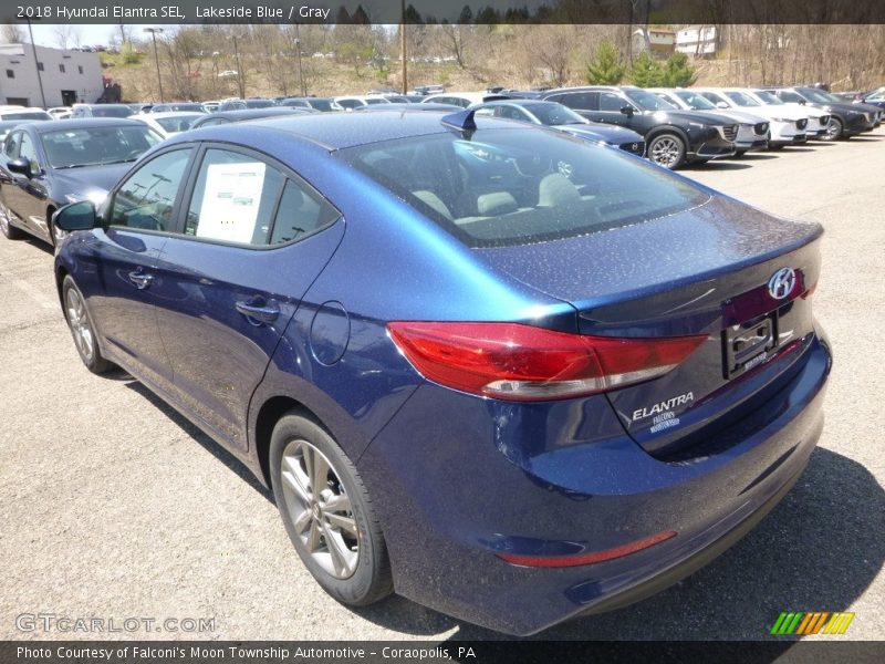 Lakeside Blue / Gray 2018 Hyundai Elantra SEL